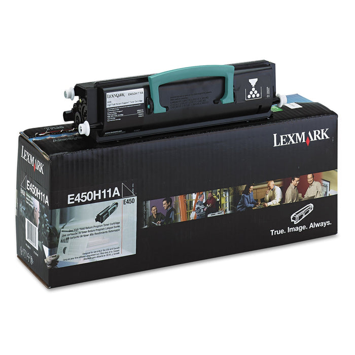 Lexmark E450H11A Return Program Toner, 11,000 Page-Yield, Black