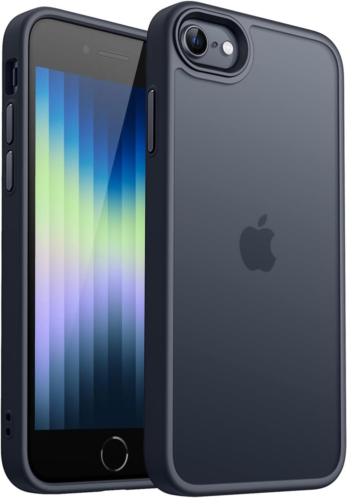 Matte Case for iPhone SE 3/2 2022/2020 4.7" Military Drop Certified Frosted Black by Merch Section