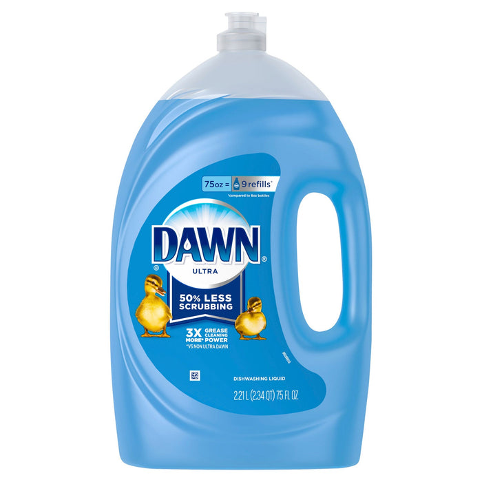 Dawn Ultra Liquid Dish Detergent, Dawn Original, 75 oz Flip-Cap Bottle, 6/Carton