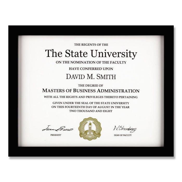 DAX Tribeca Frame with Two-Way Easel, 8.5 x 11, Black