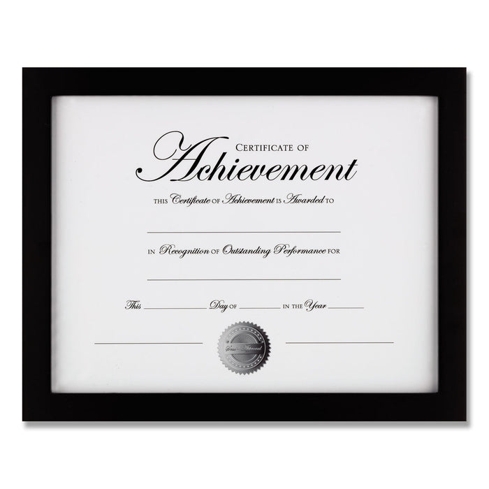DAX Wood Gallery Frame with Two-Way Easel, 8.5 x 11, Black