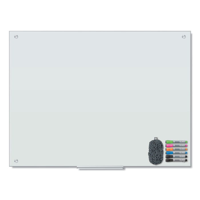 U Brands Magnetic Glass Dry Erase Board Value Pack, 48 x 36, White