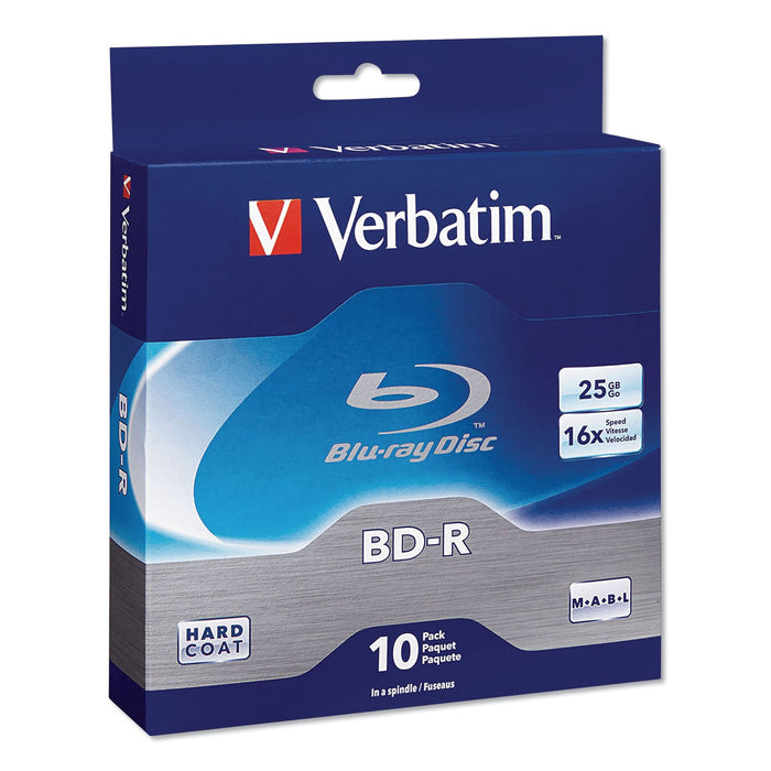 Verbatim BD-R Blu-Ray Disc, 25 GB, 16x, White, 10/Pack