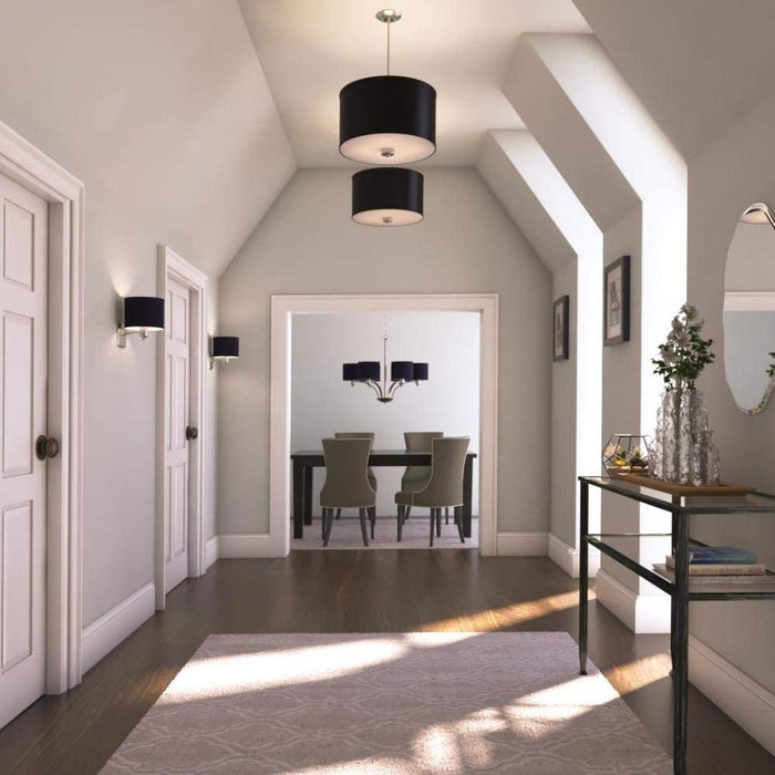 Hampton Bay Murray Collection 1-Light Brushed Nickel Wall Sconce by Vanessa Jane