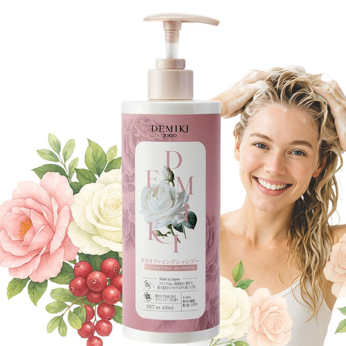 BestBy07/27 DEMIKI Japanese Keratin Shampoo Oily Hair Rose 450ml Pink by Deal US