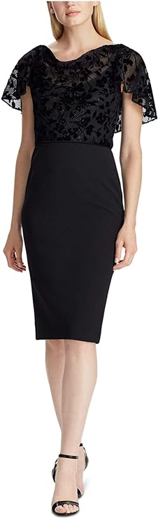 Lauren Ralph Lauren Womens Dalen Metallic Floral Cocktail Dress, Size 16 by Vanessa Jane
