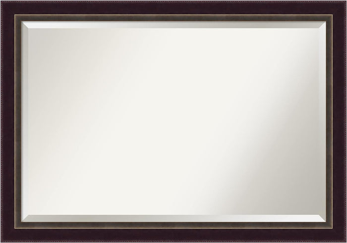 Amanti Art Beveled Wall Mirror, Signore Bronze Wood 28.25 x 40.25 by Vanessa Jane