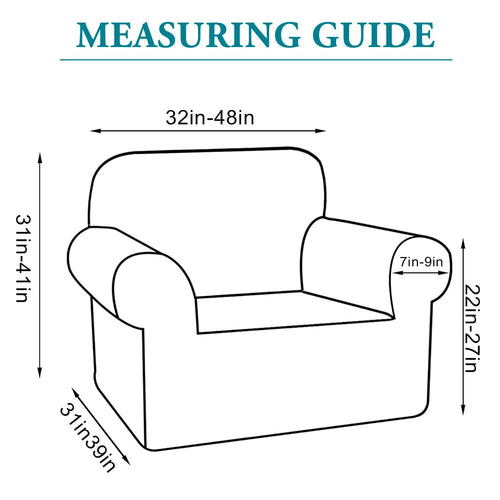 Flamingo P High Stretch Sofa Slipcover Armchair Cover Dusty Blue Size Small by Deal US
