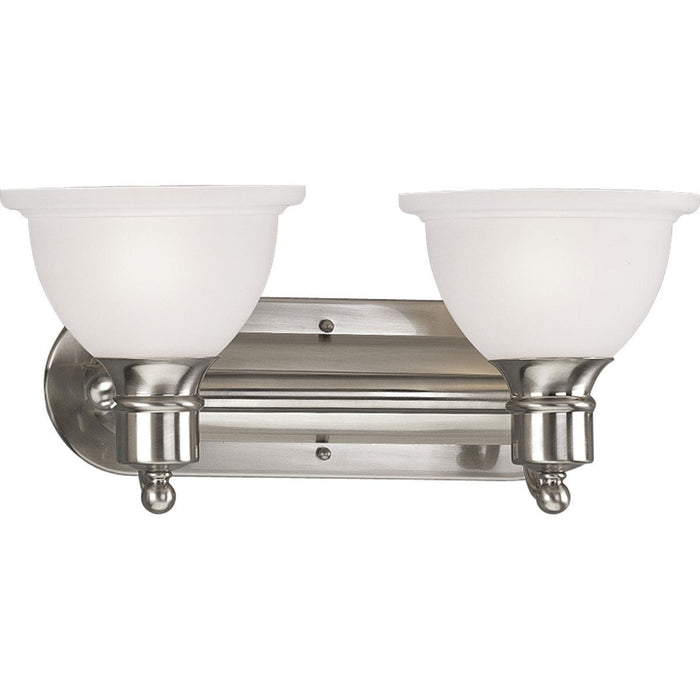 Progress Lighting P3162-09 2-Light Wall Bracket with White Etched Glass by Vanessa Jane