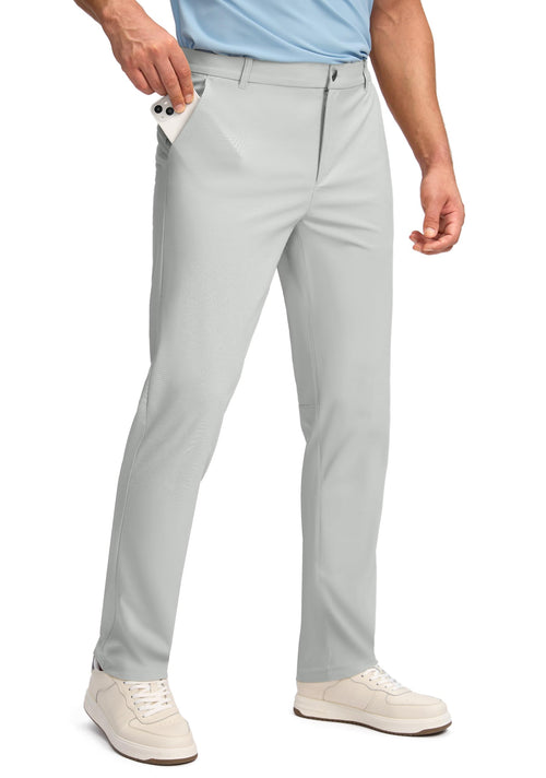 Obla Men's Slim Fit Golf Pants Silver Grey 33W 32L by Deal US