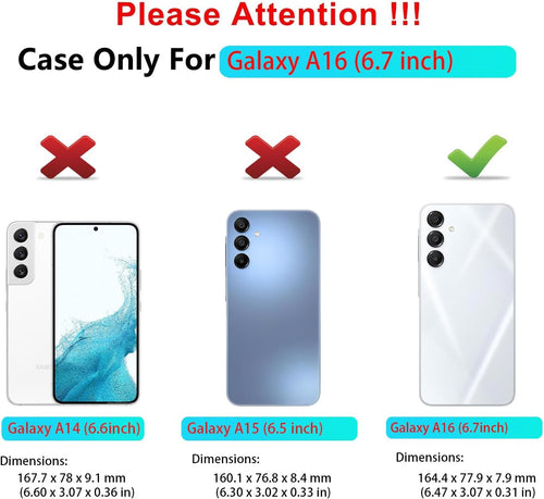 Shockproof Case for Samsung Galaxy A16 5G with Screen Protector WineRedPink by Merch Section