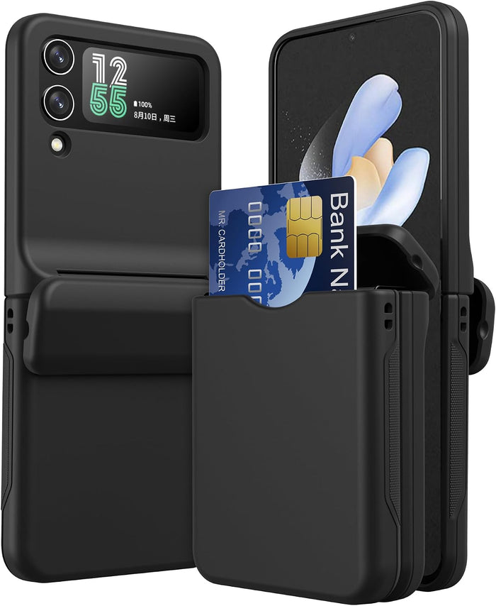 Universal Case for Samsung Galaxy Z Flip 3 & Z Flip 4 with Hinge Protection Black by Merch Section