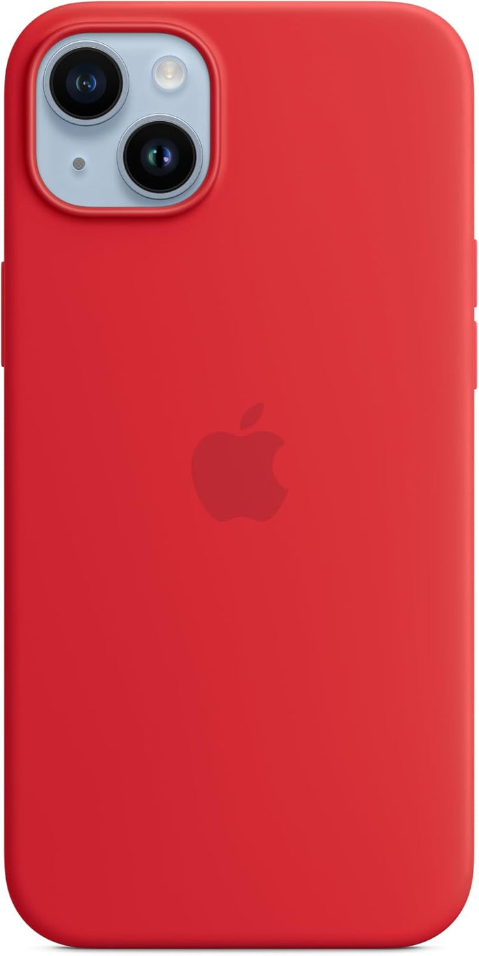 Silicone Case with MagSafe for iPhone 14 Plus (Product) RED by Merch Section