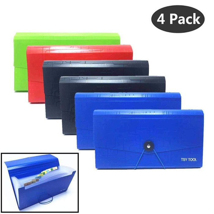 Pack of 4 Expandable File Folder Assorted Color by Vanessa Jane