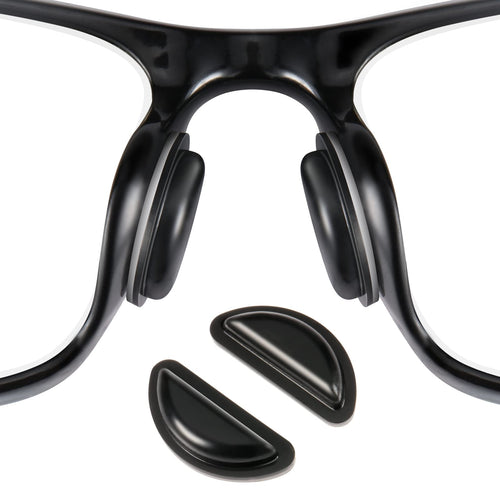 Soft Silicone Eyeglass Nose Pads – 10 Pairs Anti-Slip Sticky Back Glasses Nose Cushions for Eyeglasses and Sunglasses, Black