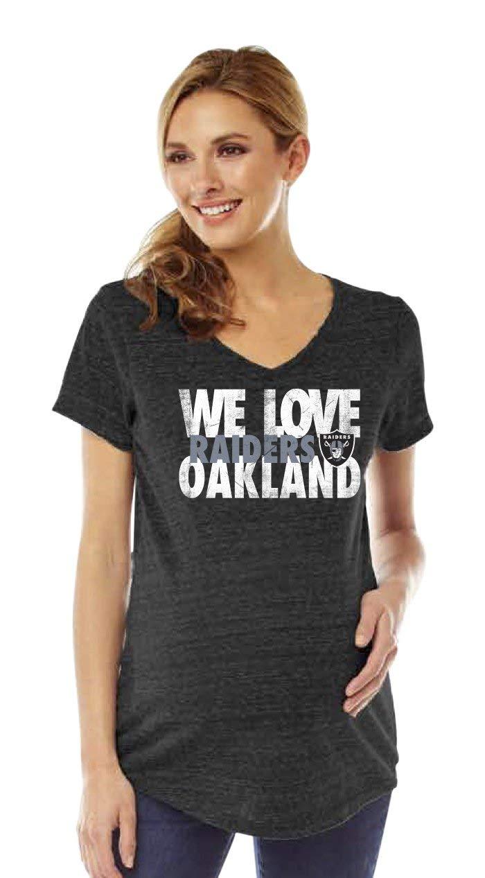 NFL Womens Oakland Raiders Shirts/ Maternity/ V-Neck,Size Small by Vanessa Jane