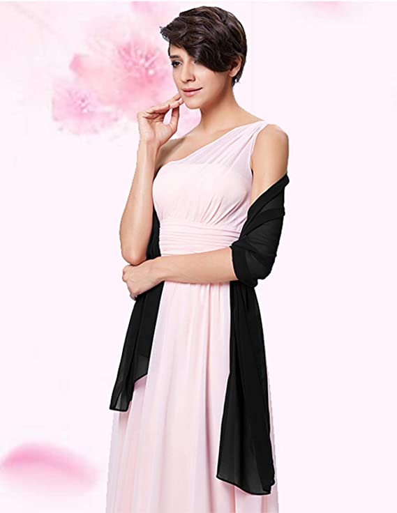 Kate Kasin Soft Chiffon Pashmina Scarf Shawls and Wraps for Formal Evening Party by Vanessa Jane