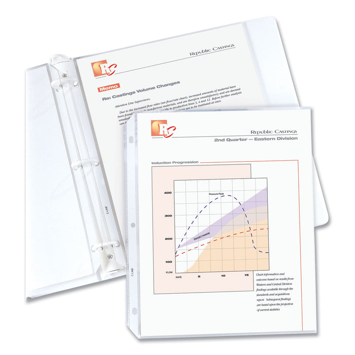 C-Line Standard Weight Polypropylene Sheet Protectors, Clear, 2", 11 x 8.5, 50/Box