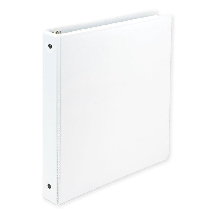 Samsill Earth's Choice Biobased Economy Round Ring View Binders, 3 Rings, 1" Capacity, 11 x 8.5, White