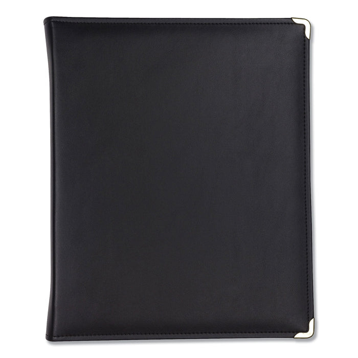 Samsill Classic Collection Zipper Ring Binder, 3 Rings, 1.5" Capacity, 11 x 8.5, Black