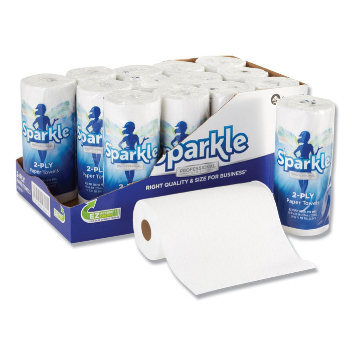 Georgia Pacific Sparkle ps Premium Perforated Paper Kitchen Towel Roll, 2-Ply, 11 x 8.8, White, 85/Roll, 15 Rolls/Carton