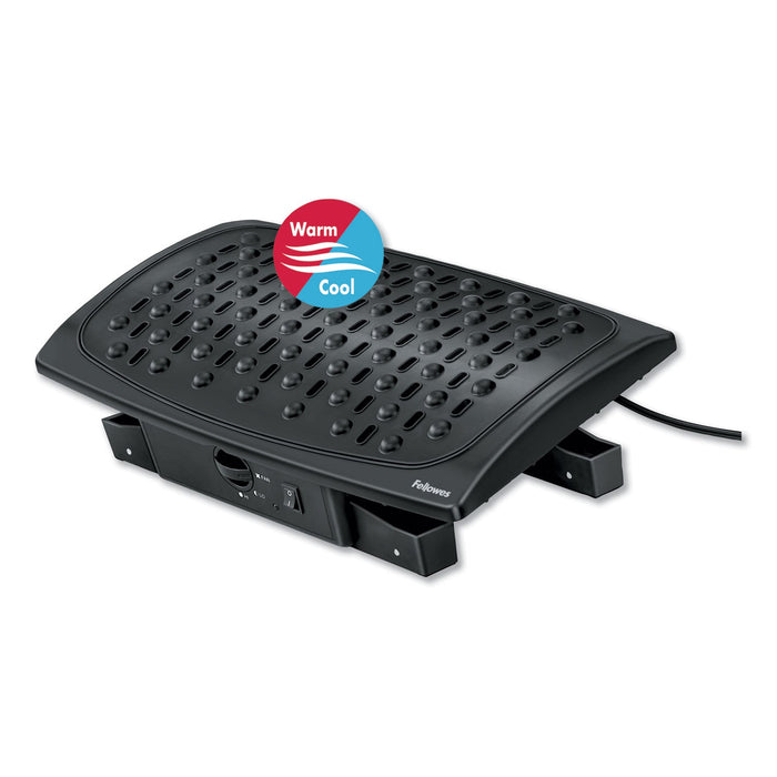 Fellowes Climate Control Footrest, 16.5w x 10d x 5.5, 6.5h, Black