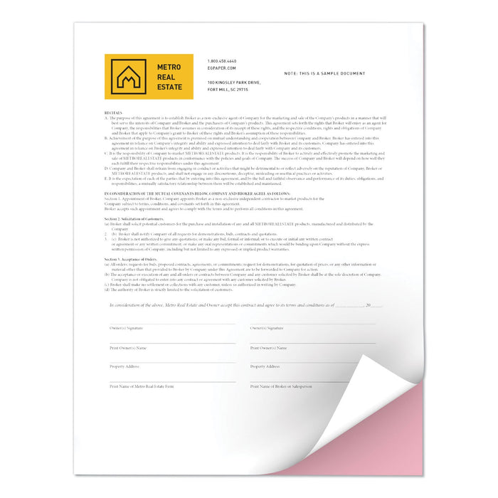 xerox Revolution Digital Carbonless Paper, 2-Part, 8.5 x 11, Pink/White, 5,000/Carton
