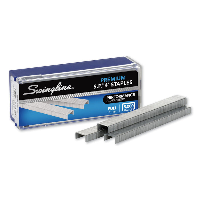 Swingline S.F. 4 Premium Staples, 0.25" Leg, 0.5" Crown, Steel, 5,000/Box