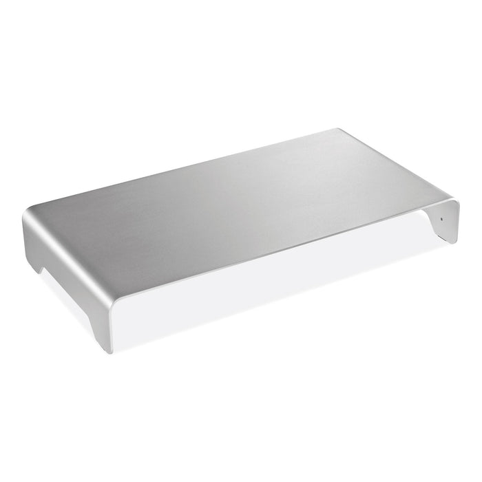Innovera Slim Aluminum Monitor Riser, 15.75" x 8.25" x 2.5", Silver, Supports 22 lbs
