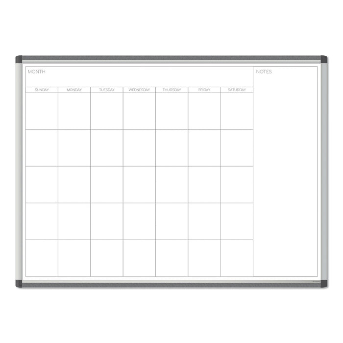 U Brands PINIT Magnetic Dry Erase Undated One Month Calendar, 48 x 36, White