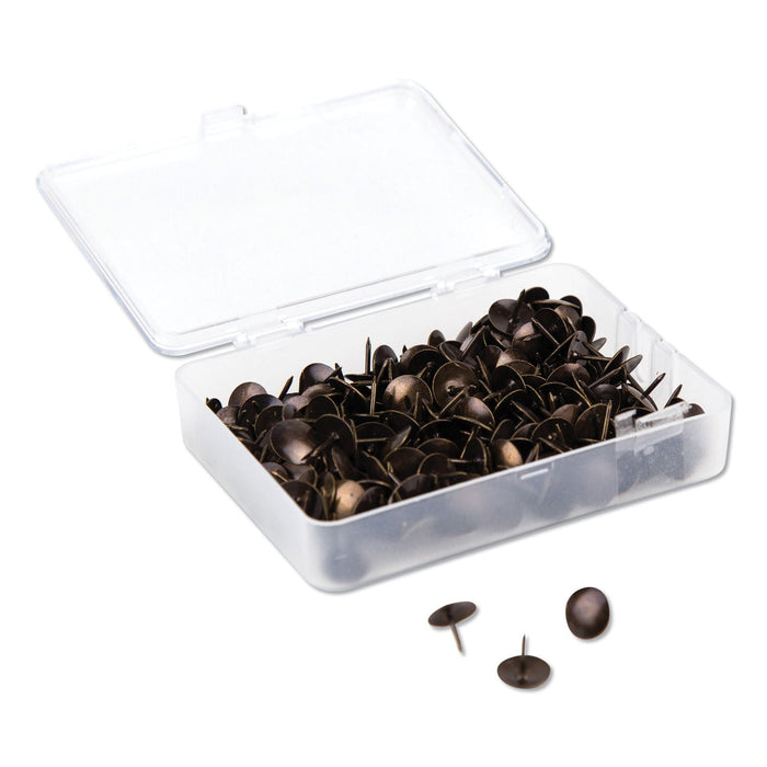 U Brands Fashion Metal Thumbtacks, Metal, Brass, 0.38", 200/Pack