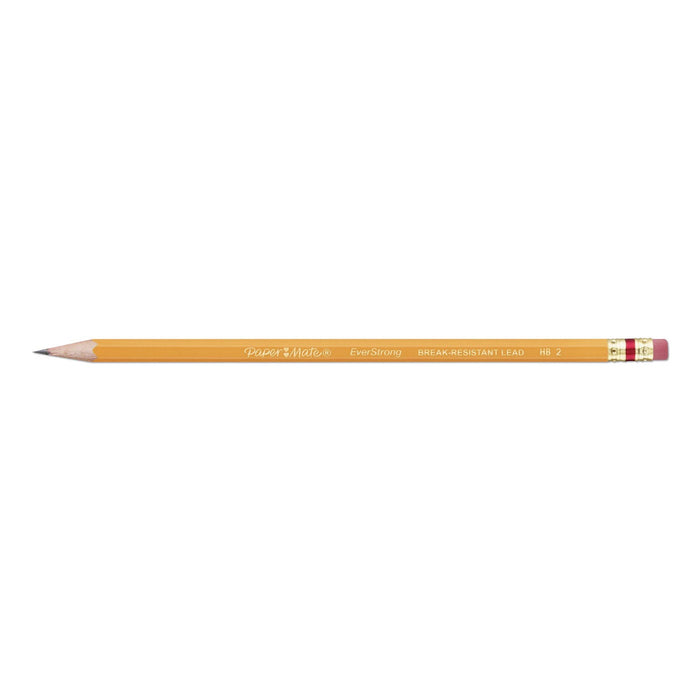 Paper Mate EverStrong #2 Pencils, HB (#2), Black Lead, Yellow Barrel, 24/Pack