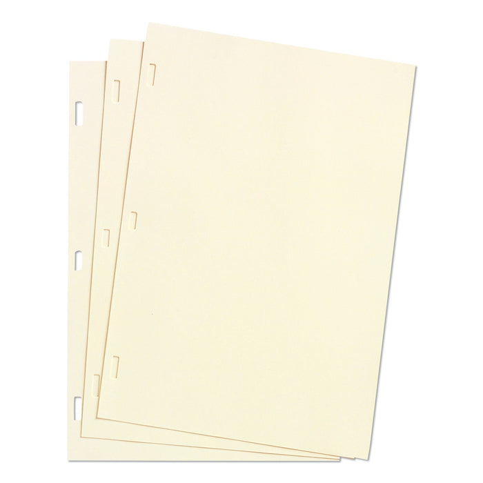 Wilson Jones Looseleaf Minute Book Ledger Sheets, 11 x 8.5, Ivory, Loose Sheet, 100/Box