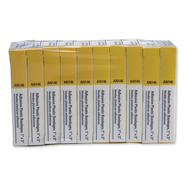 First Aid Only Plastic Adhesive Bandages, 1 x 3, 160/Pack