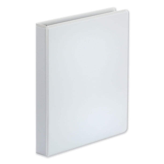 Universal Deluxe Easy-to-Open D-Ring View Binder, 3 Rings, 1" Capacity, 11 x 8.5, White