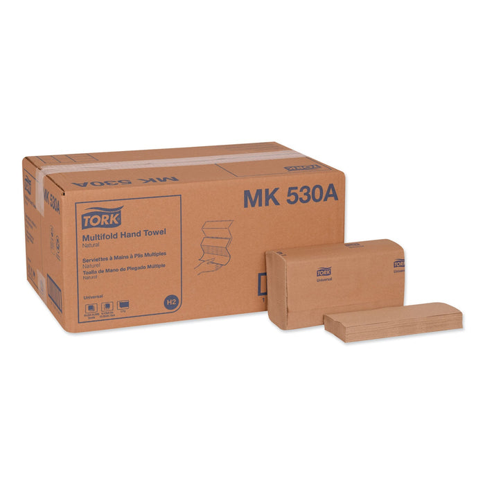 Tork Universal Multifold Hand Towel, 9.13 x 9.5, Natural, 250/Pack, 16 Packs/Carton