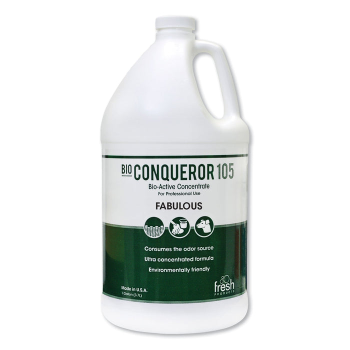 Fresh Products Bio Conqueror 105 Enzymatic Odor Counteractant Concentrate, Lavendar, 1 gal Bottle, 4/Carton