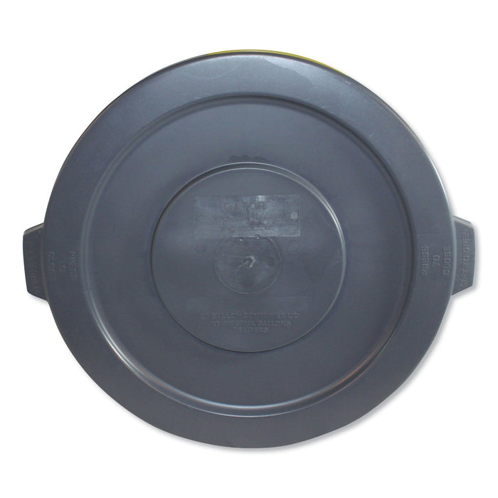 Impact Basic Gator Lids, for 20 gal, Flat-Top, 19.65" Diameter, Gray