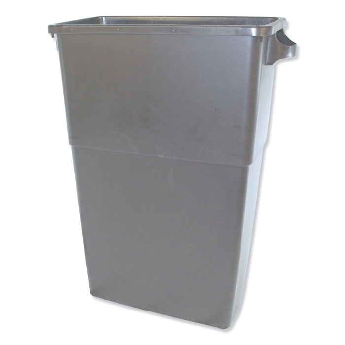 Impact Thin Bin Containers, Rectangular, Polyethylene, 23 gal, Gray