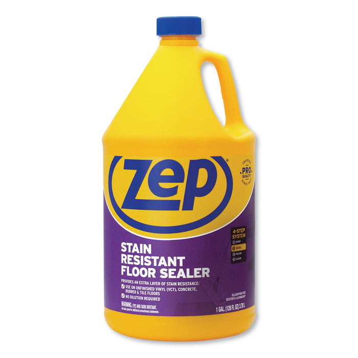 Zep Commercial Stain Resistant Floor Sealer, Unscented, 1 gal, 4/Carton