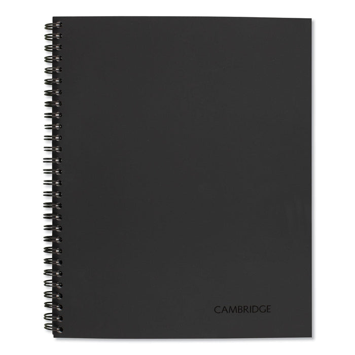 Cambridge Wirebound Guided Meeting Notes Notebook, 1 Subject, Meeting-Minutes/Notes Format, Dark Gray Cover, 11 x 8.25, 80 Sheets