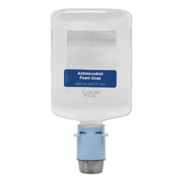 Georgia Pacific Pacific Blue Ultra Automated Foam Soap Refill, Antimicrobial, E2 Rated, Fragrance-Free, 1,200 mL, 3/Carton