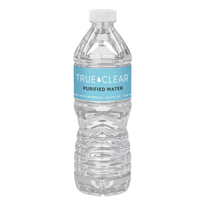 True Clear Purified Bottled Water, 16.9 oz Bottle, 24 Bottles/Carton