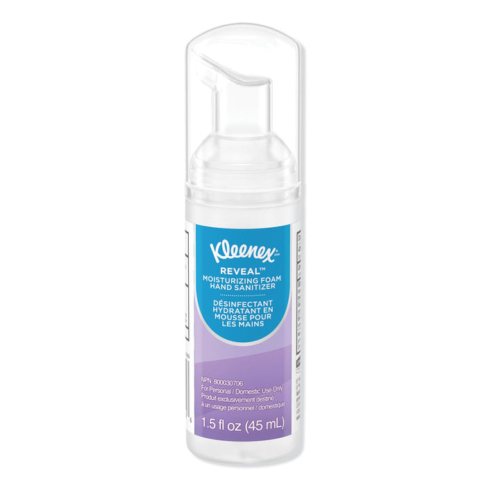 Kleenex Ultra Moisturizing Foam Hand Sanitizer, 1.5 oz Pump Bottle, Unscented, 24/Carton