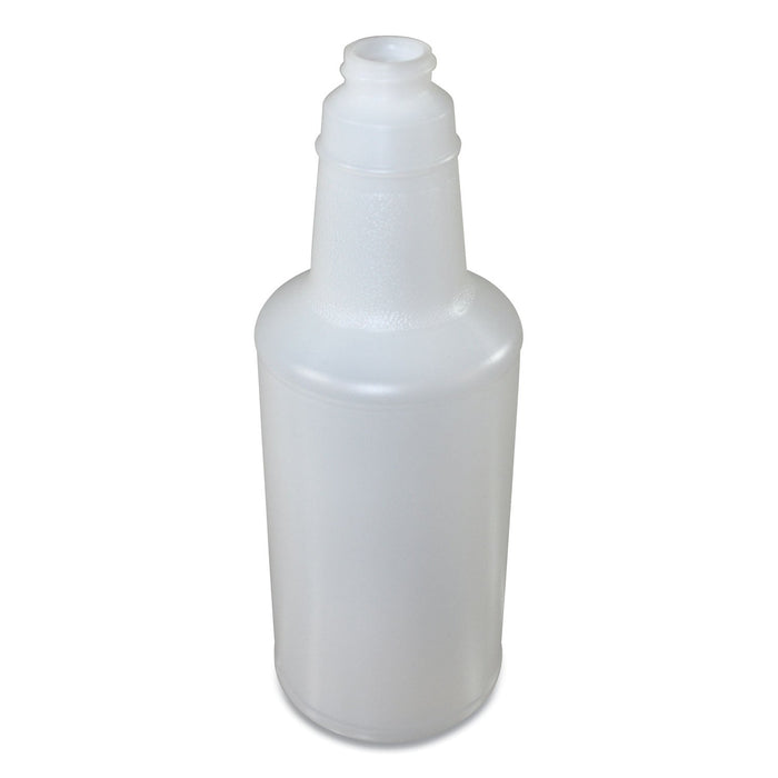 Impact Plastic Bottles with Graduations, 32 oz, Clear, 12/Carton