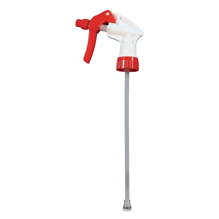 Impact General Purpose Trigger Sprayer, 9.88" Tube, Fits 32 oz Bottles, Red/White, 24/Carton