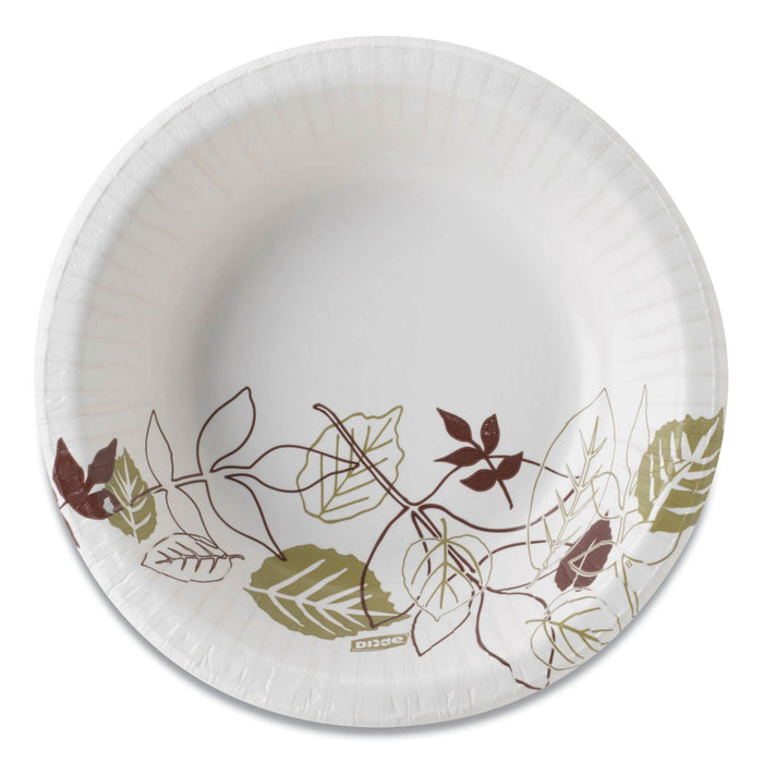 Dixie Pathways Heavyweight Paper Bowls, 12 oz, Green/Burgundy, 1,000/Carton