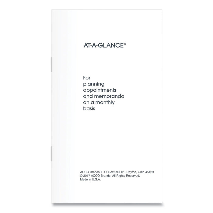 AT-A-GLANCE Pocket Size Monthly Planner Refill, 6 x 3.5, White Sheets, 13-Month (Jan to Jan): 2023 to 2024