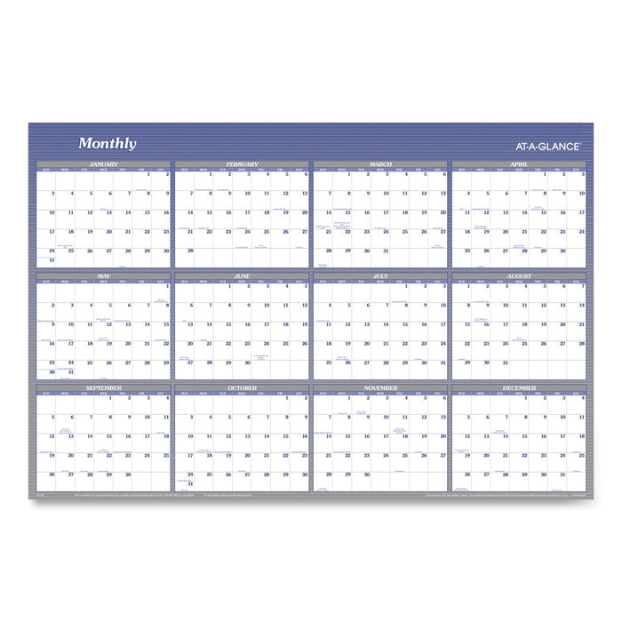 AT-A-GLANCE Vertical/Horizontal Erasable Quarterly/Monthly Wall Planner, 32 x 48, 12-Month (Jan-Dec): 2023