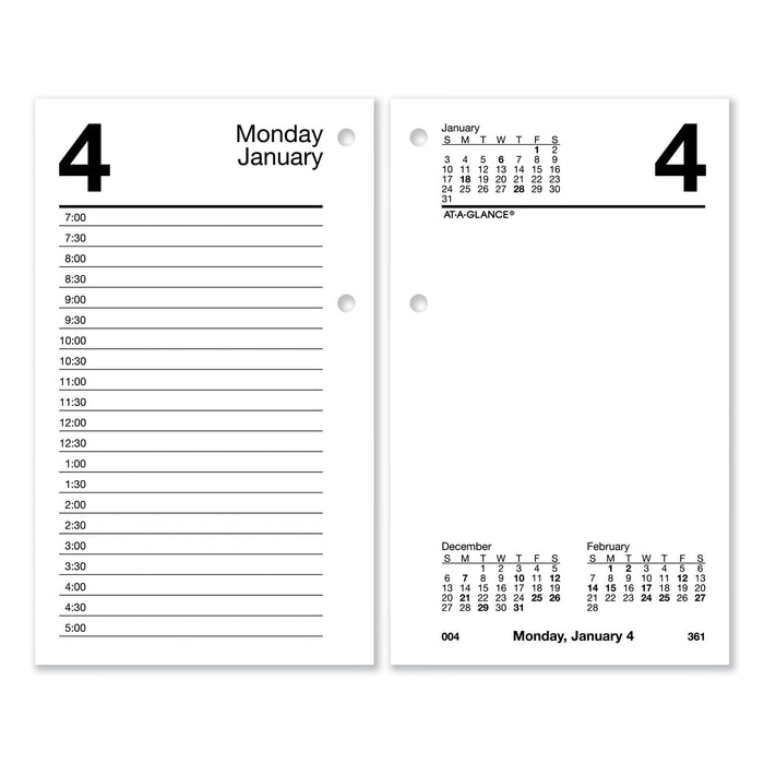 AT-A-GLANCE Desk Calendar Refill, 3.5 x 6, White Sheets, 2023